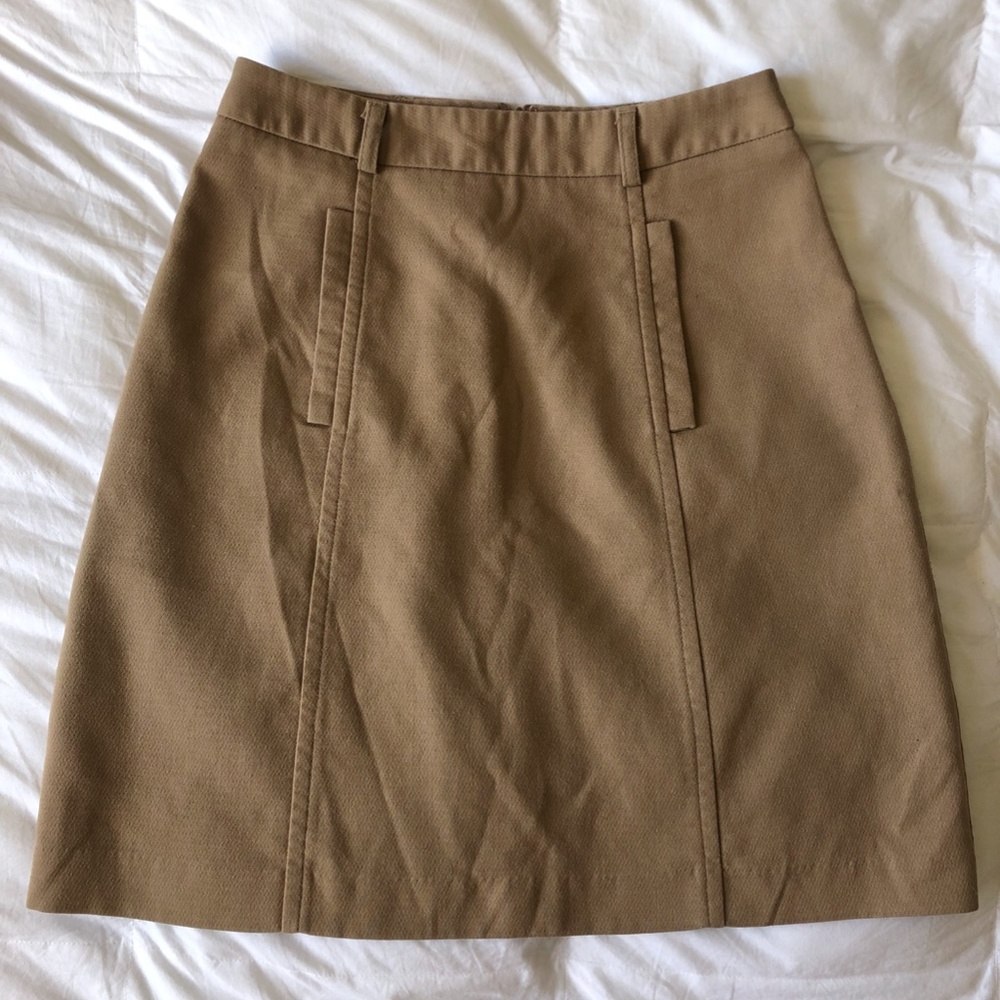 JACOB Tan High-Waisted A-Line Skirt